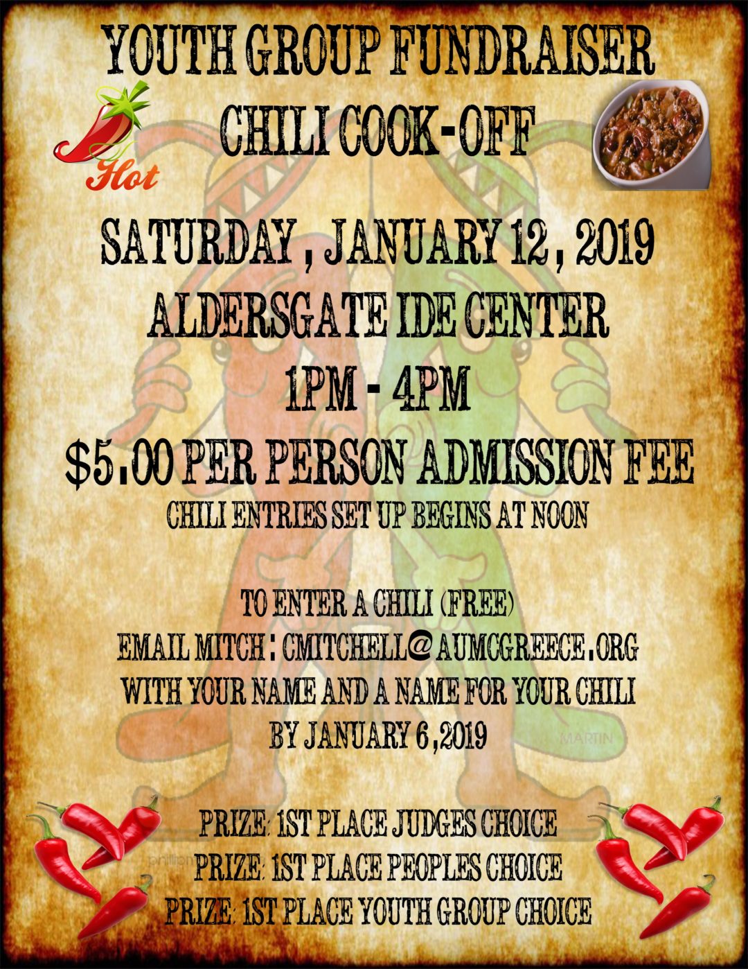 Youth Chili Cookoff Aldersgate United Methodist Church Greece NY